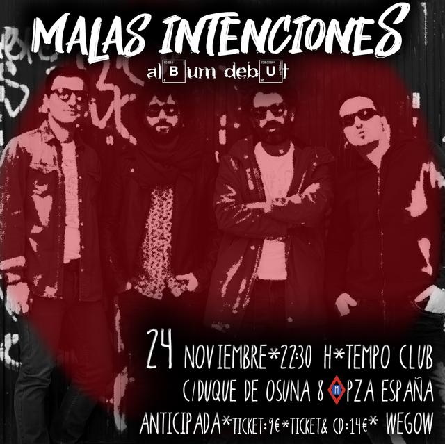 Cartel Concierto Tempo Malas Intenciones