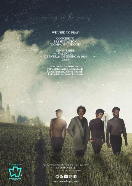 Cartel promocional del concierto de We Used To Pray