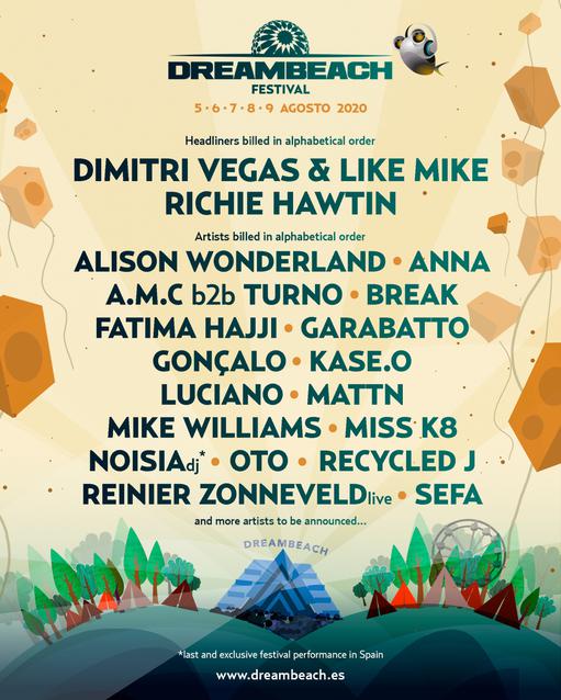 Cartel de Dreambeach 2020