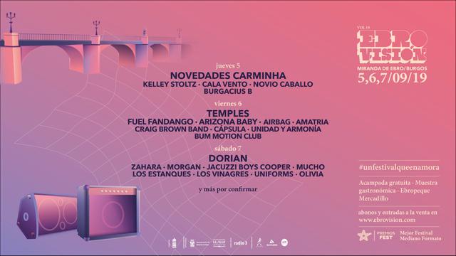 Cartel por días Ebrovisión 2019