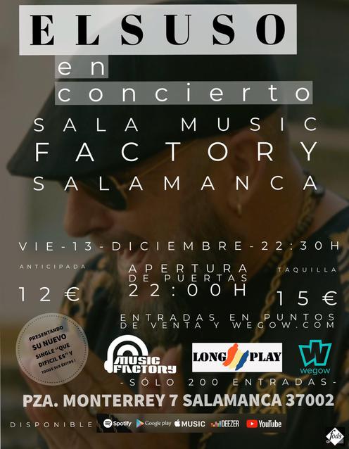 El Suso en Sala Music Factory de Salamanca