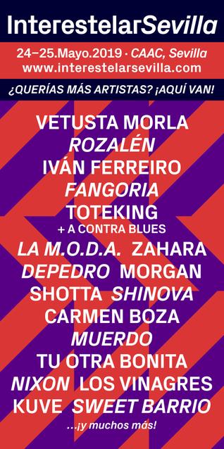 Cartel confirmaciones Interestelar Sevilla 2019