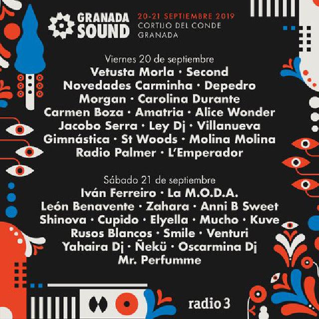 Granada Sound 2019 cartel por días