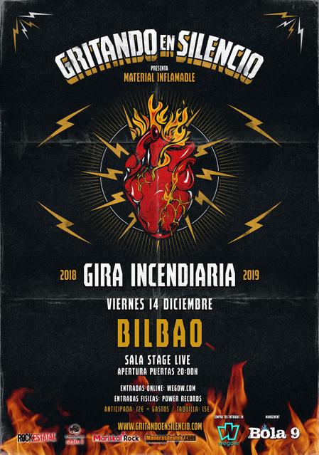 GRITANDO EN SILENCIO - MATERIAL INFLAMABLE - CARTEL GIRA