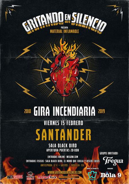 GRITANDO EN SILENCIO - MATERIAL INFLAMABLE - CARTEL GIRA