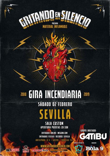 GRITANDO EN SILENCIO - MATERIAL INFLAMABLE - CARTEL GIRA