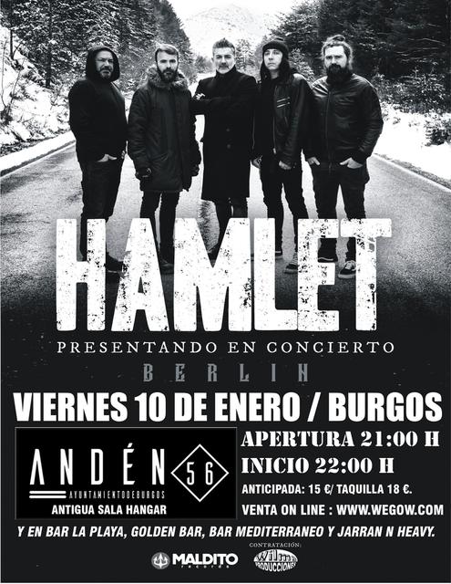 Cartel del concierto de Hamlet en Burgos