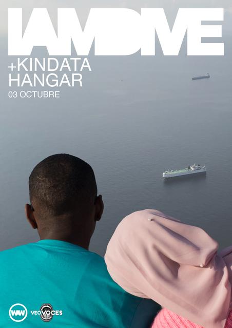 Póster del concierto de I am Dive y Kindata en la sala Hangar, en Córdoba, el 3 de octubre de 2019.