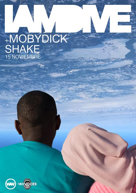 Póster del concierto de I am Dive y Mobydick en la sala Shake! en Bilbao, el 15 de noviembre de 2019.