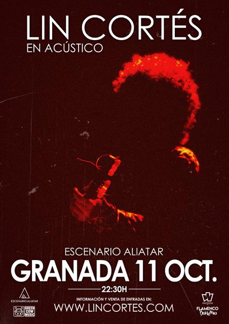 Cartel Lin Cortés en Acústico - Granada