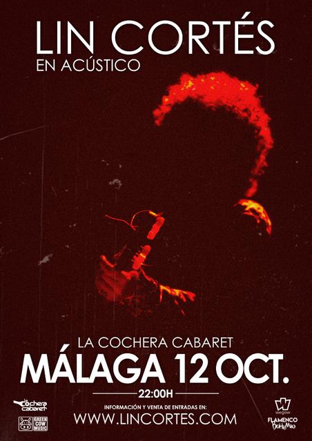 Cartel Lin Cortés en Acústico - Málaga