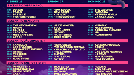 Horarios Low Festival 2019