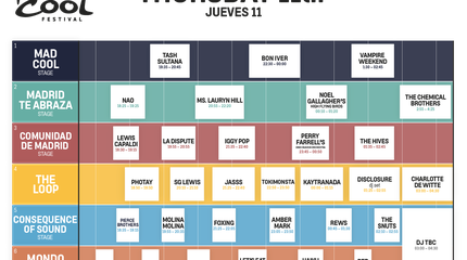 Horarios Mad Cool 2019 jueves