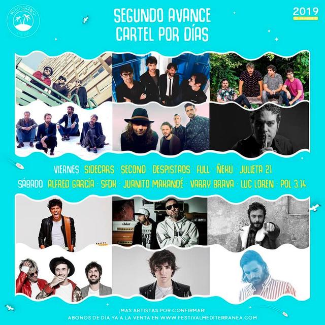 Cartel por días Mediterranea Festival 2019