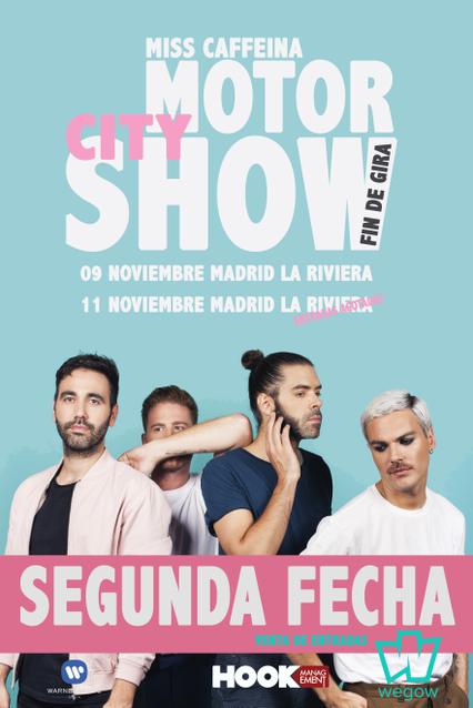 Cartel Miss Caffeina - Segunda fecha Motor City Show