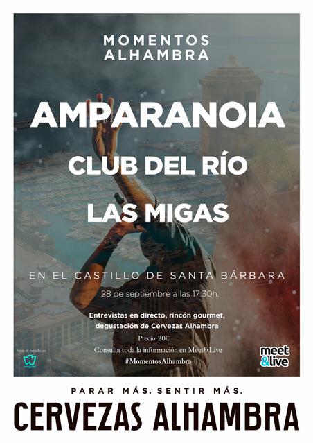 Momentos Alhambra: Amparanoia, Club del Río y Las Migas en el Castillo de Santa Bárbara