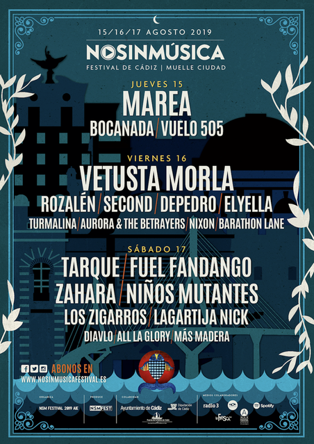Cartel por días No Sin Música 2019