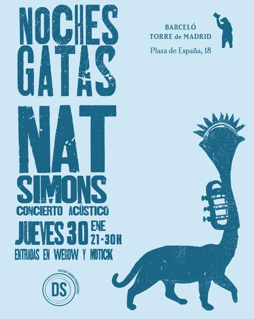 Cartel Nat Simons Noches Gatas