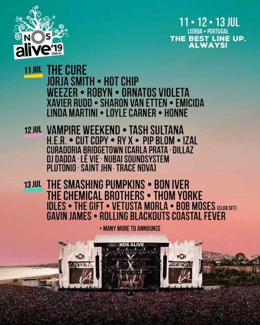 Line-Up Nos Alive 2019