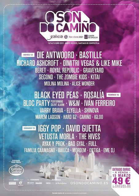 Cartel por días O Son do Camiño 2019