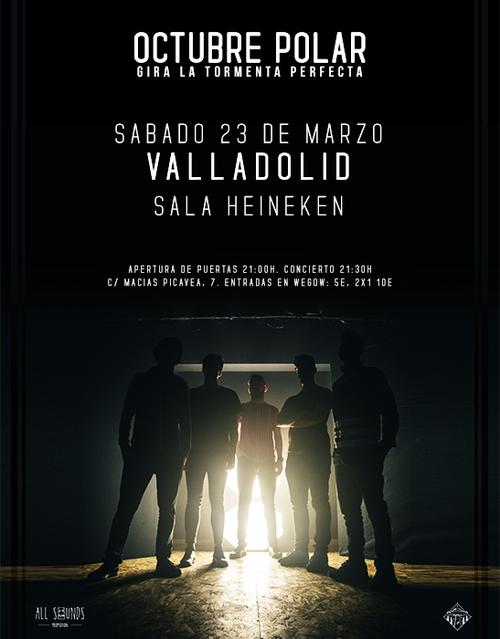 Octubre Polar presenta 'La Tormenta Perfecta' en la Sala Heineken de Valladolid.