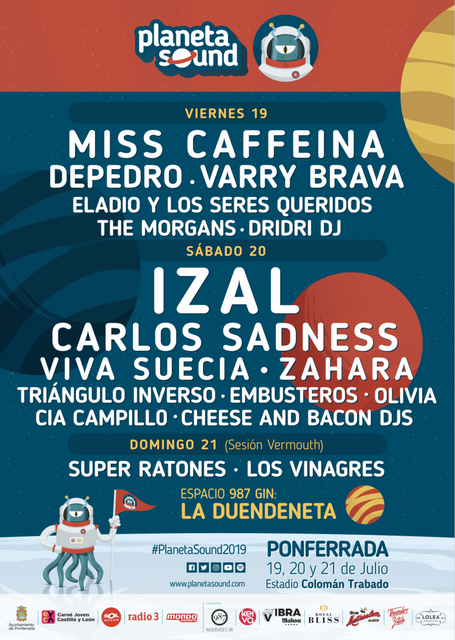 Cartel por días Planeta Sound 2019