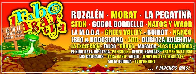 Cartel primeras confirmaciones Rabolagartija 2019