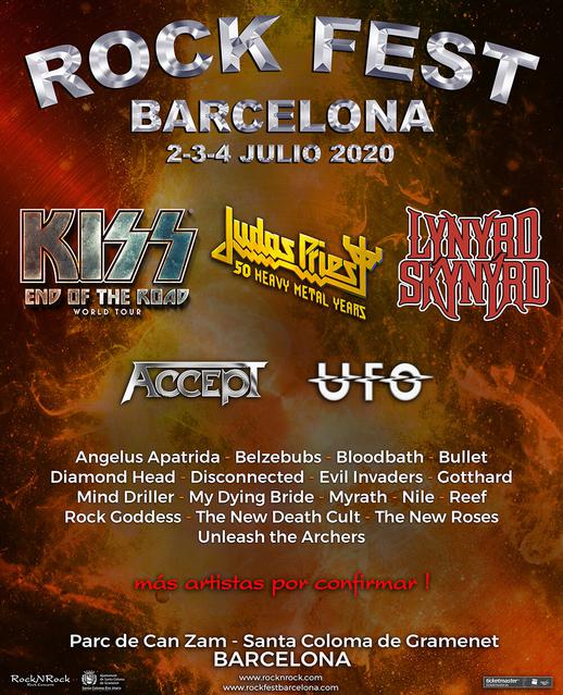 Cartel de Rock Fest Barcelona 2020