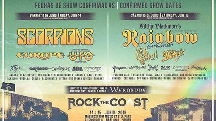 Cartel por días Rock The Coast 2019
