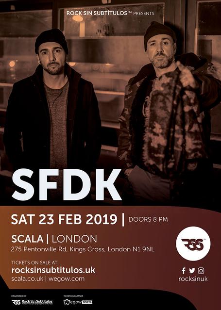 Sábado 23 febrero 2019 / 20 horas @ Scala, Londres