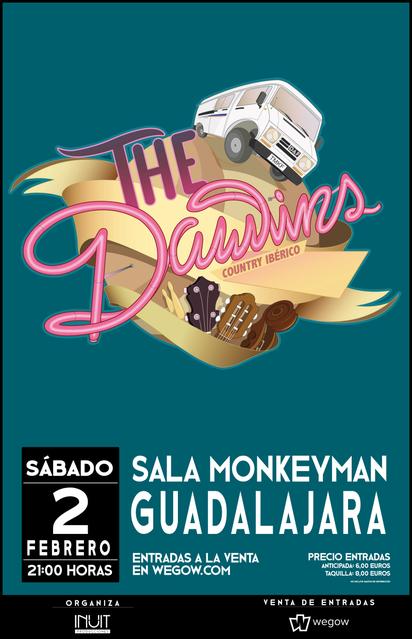Cartel del concierto en la sala MonkeyMan