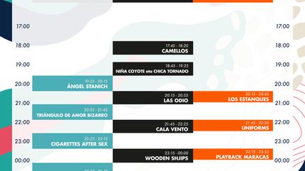 Horarios viernes 24 - Tomavistas 2019