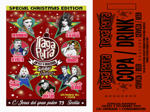 FIESTA TRAGAPERRA SPECIAL CHRISTMAS EDITION. ESTA ENTRADA ES VALIDA PARA EL ESPECTACULO DEL JUEVES 5 DE DICIEMBRE.