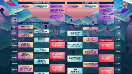 Horarios Tsunami Xixón 2018