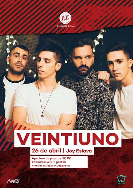 cartel veintiuno escenario eslava concierto joy eslava