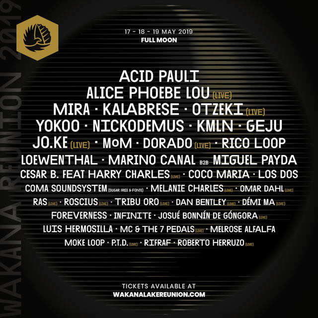 Cartel line up Wakana Reunion 2019
