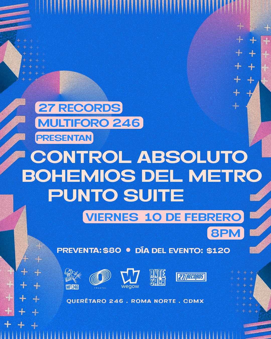 Fotografía promocional de 27 Records en Multiforo 246