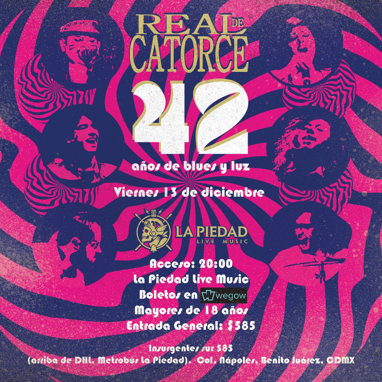 Fotografía promocional de 42 años de blues y luz - Real de Catorce