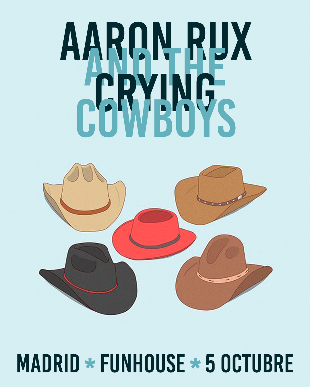 Fotografía promocional de Aaron Rux en concierto en FunHouse, Madrid