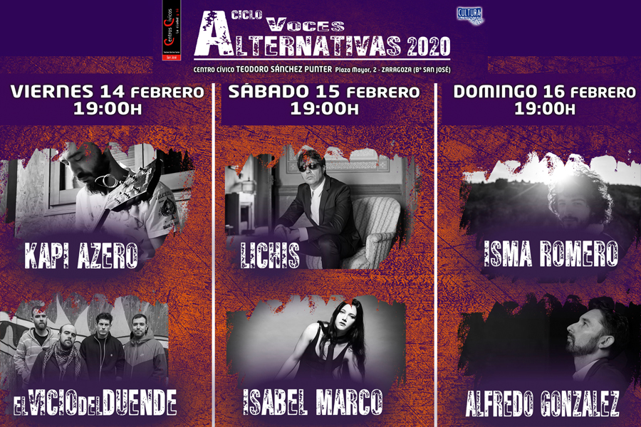 Fotografía promocional de Abono Ciclo Voces Alternativas