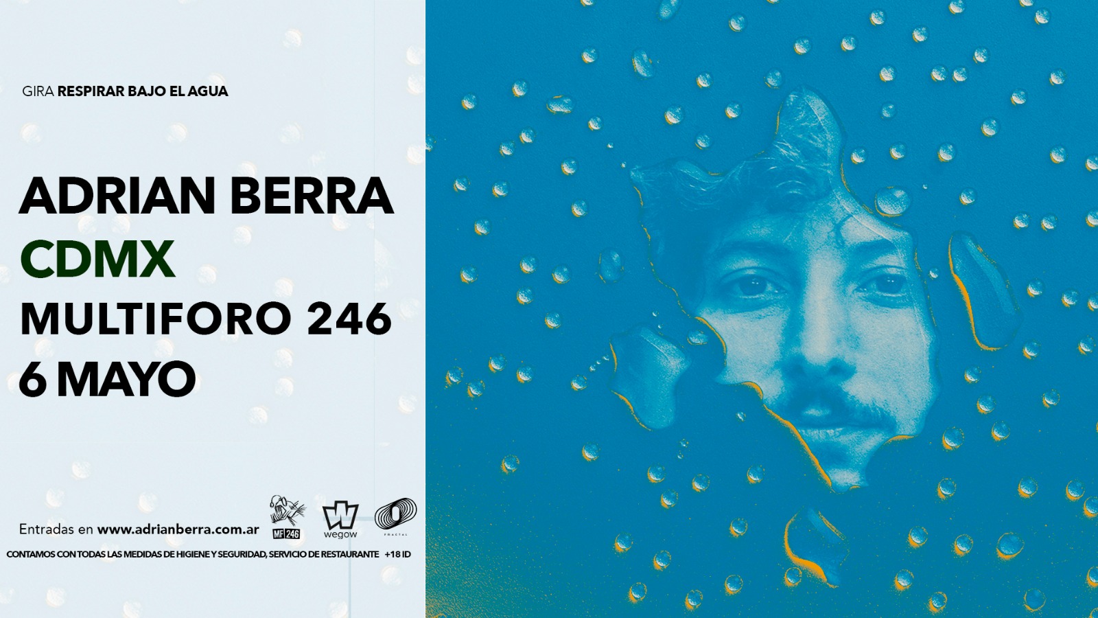 Fotografía promocional de Adrian Berra en Multiforo 246