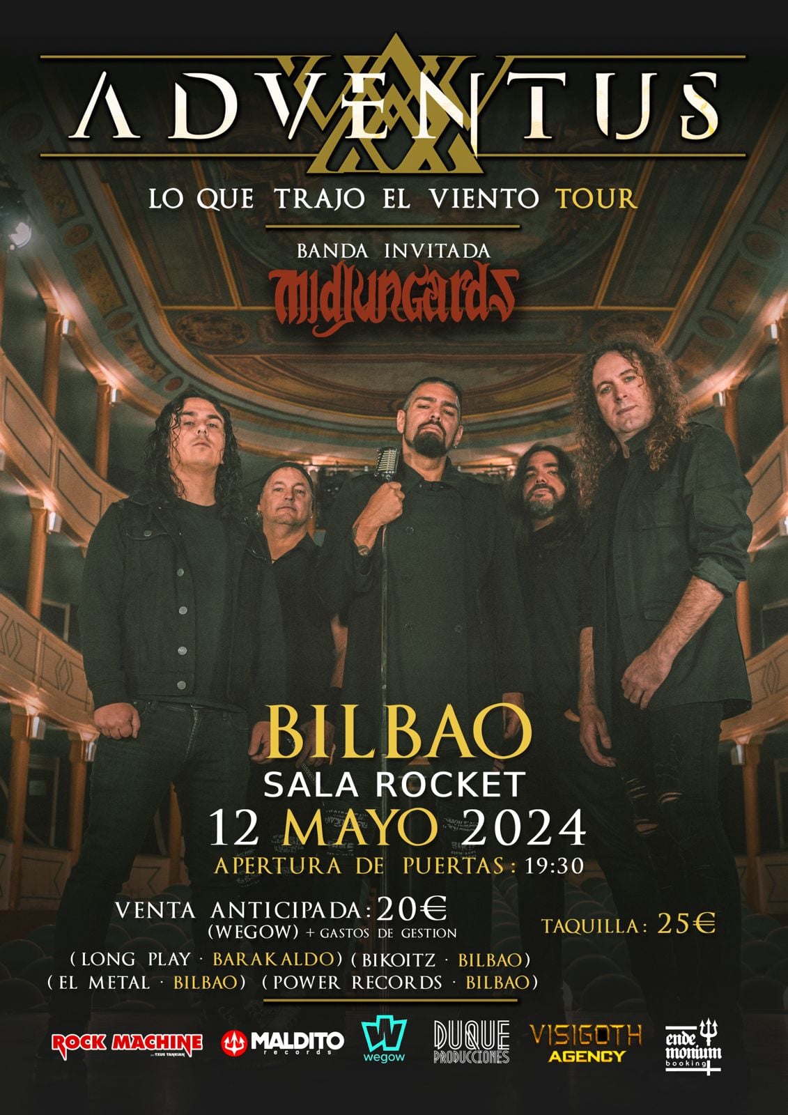 Promotional photograph of Concierto de Adventus + Midjungards en Bilbao.