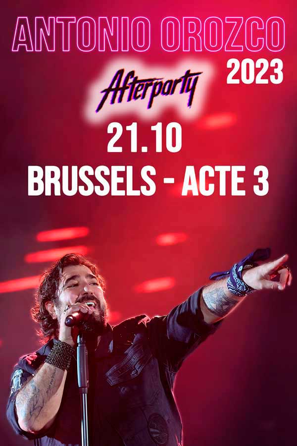 Fotografía promocional de AFTERPARTY - Concierto de Antonio Orozco en Bruselas