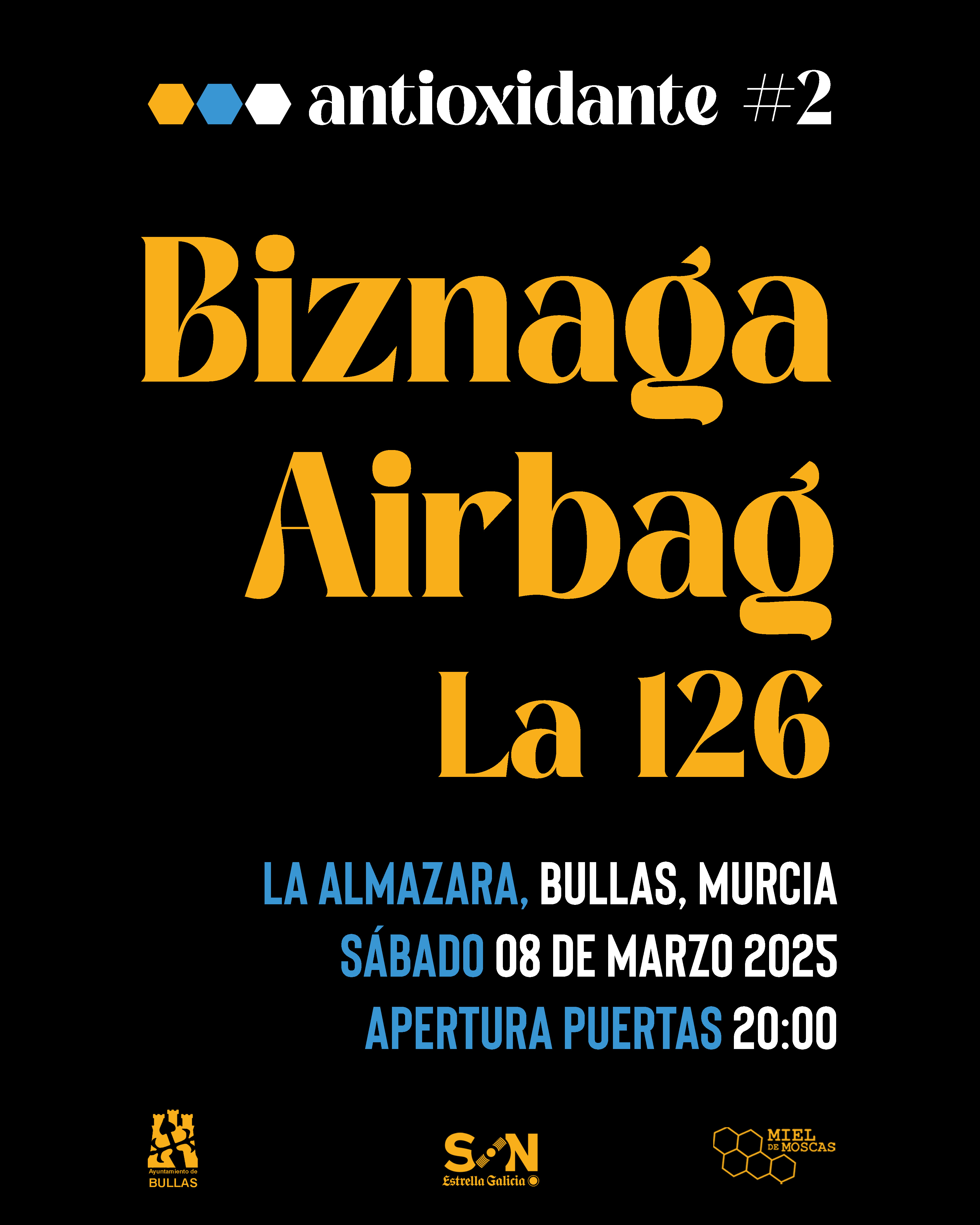 Fotografía promocional de AIRBAG + BIZNAGA + La 126 | ANTIOXIDANTE