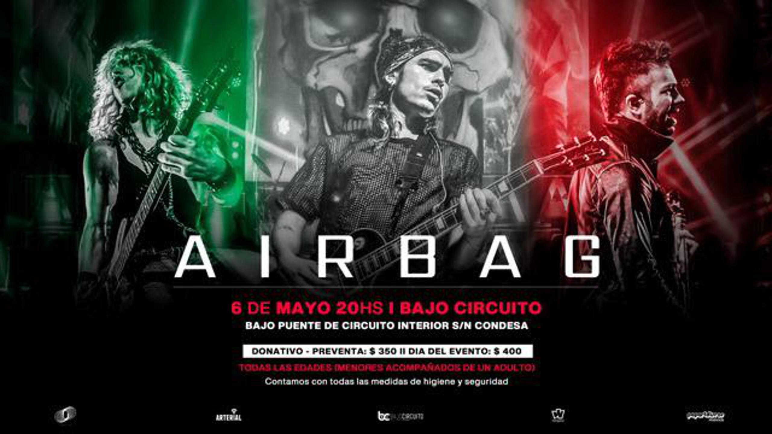 Entradas de conciertos de Airbag en Bajo Circuito, Ciudad de Mexico