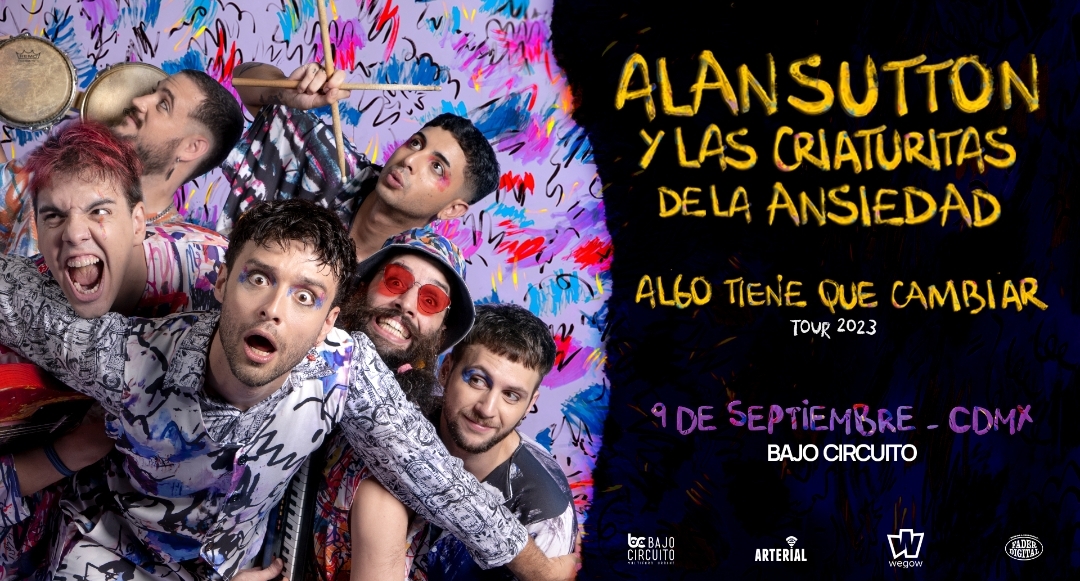 Fotografía promocional de Alan Sutton y las criaturitas de la ansiedad en CDMX