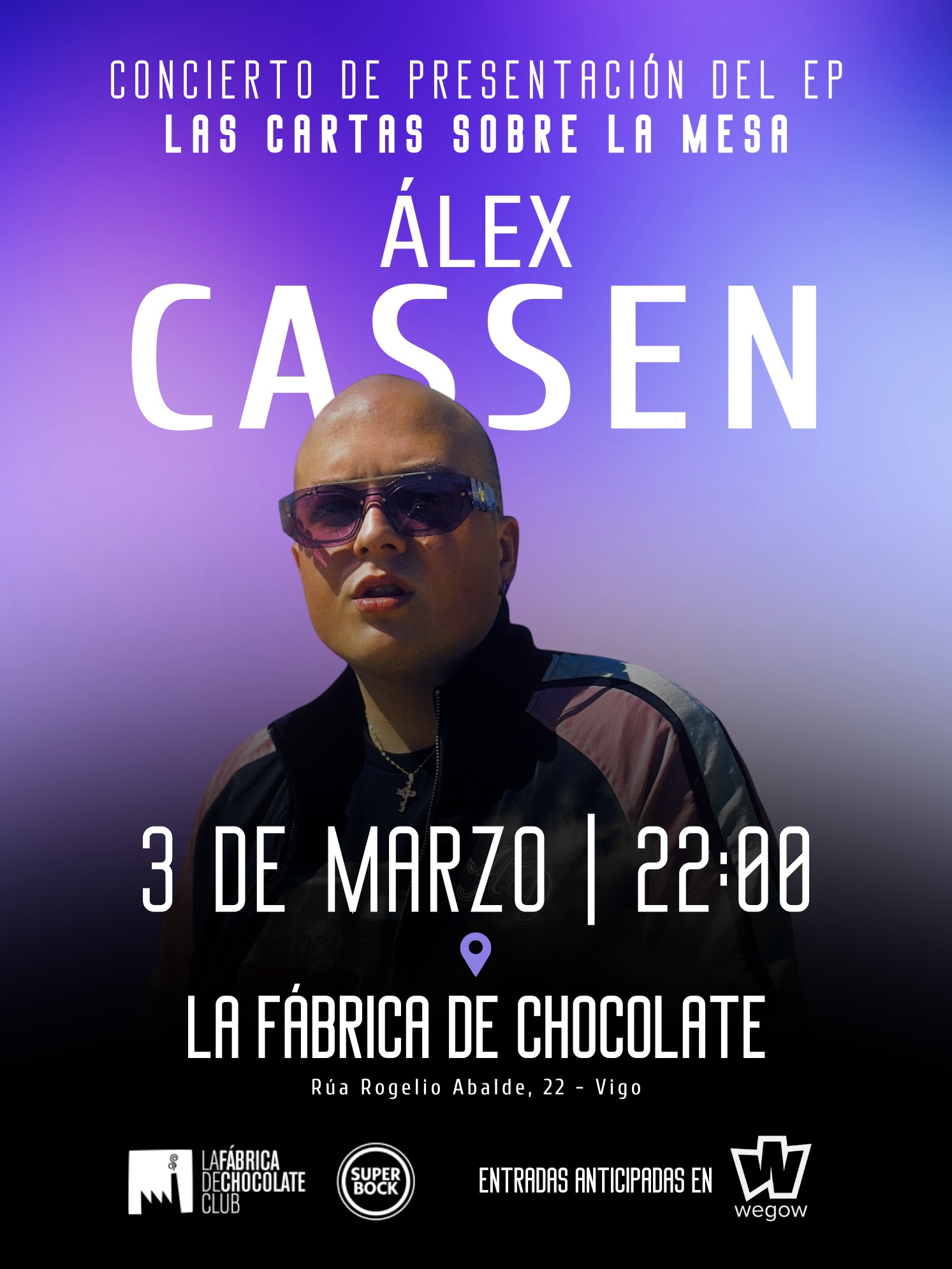 Fotografía promocional de Álex Cassen en Vigo