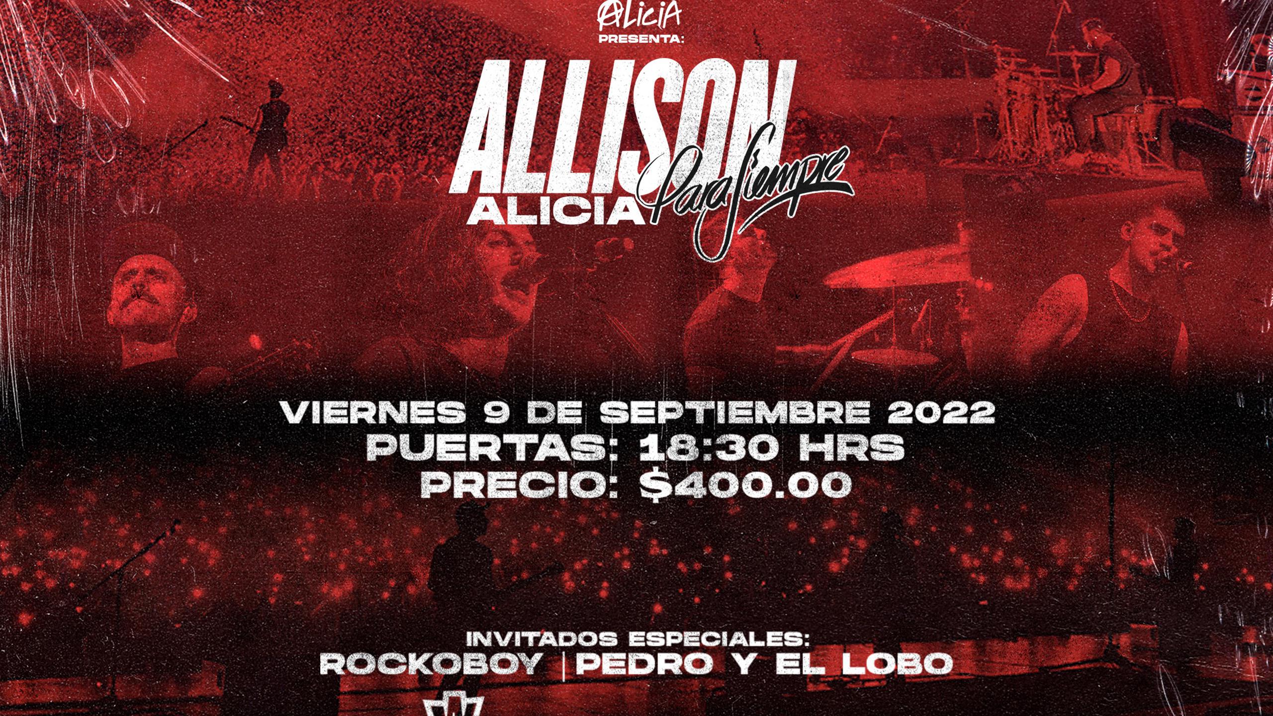 Entradas de conciertos de Allison en Multiforo Alícia, Ciudad de Mexico