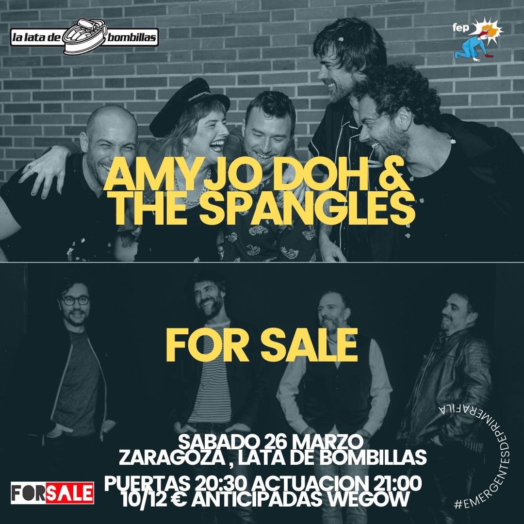 Fotografía promocional de Amyjo Doh & The Spangles + For Sale @ Lata de Bombillas, Zaragoza