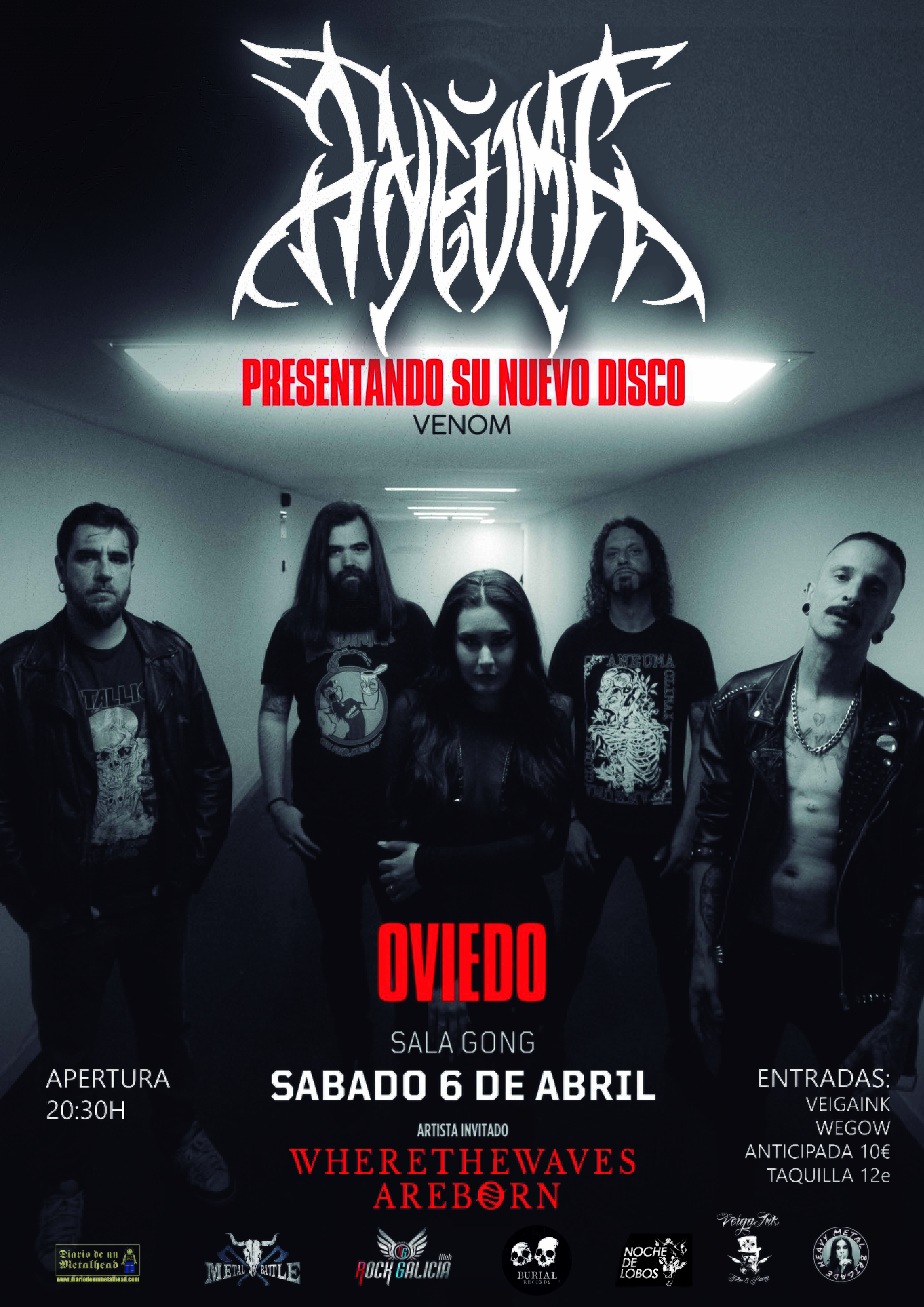 Fotografía promocional de Aneuma presentación nuevo álbum "Venom" y where the waves are born como artista invitado!